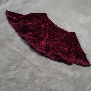 Velvet and lace maroon gothic Victorian skirt